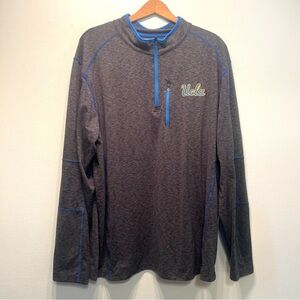 UCLA Bruins Jacket Mens Large Gray Colosseum Athletic Long Sleeve 1/4 Zip NCAA